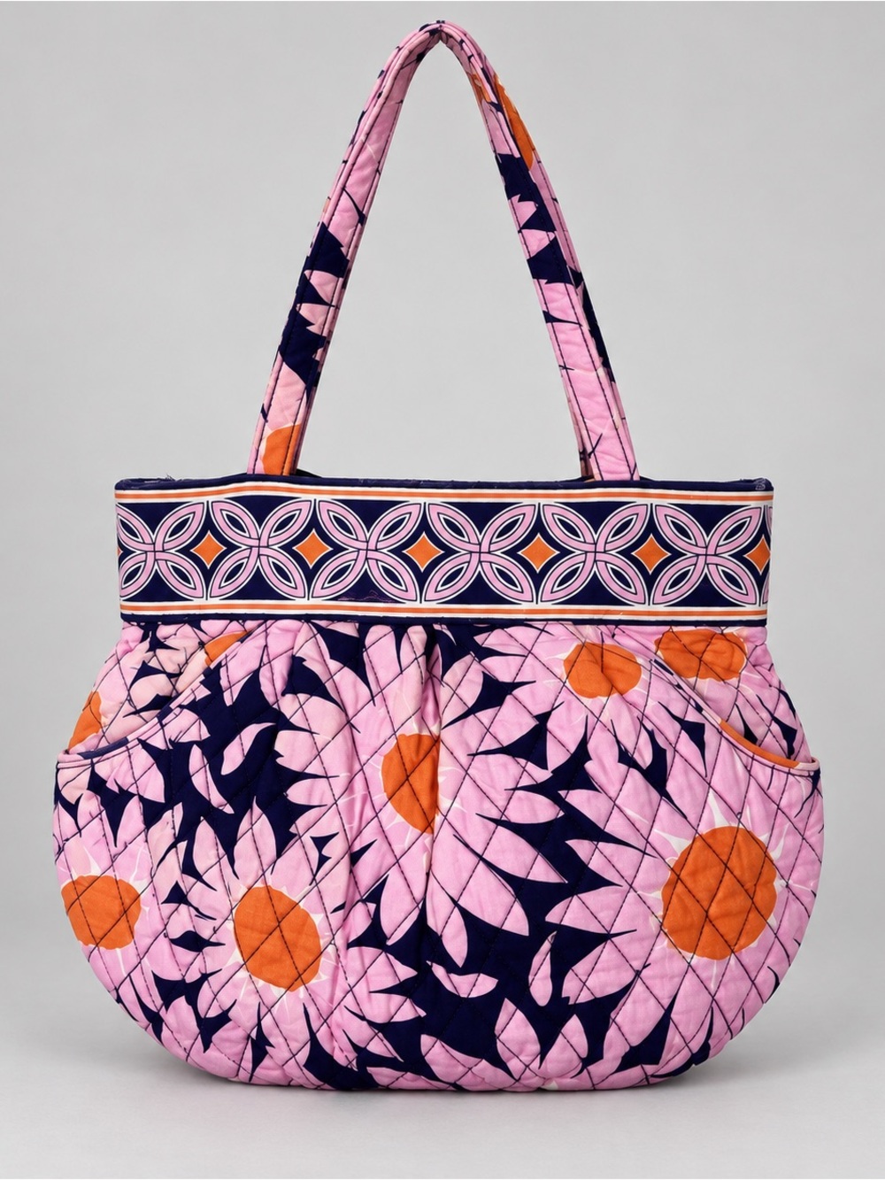 Vera Bradley Loves Me Pink Bag Purse Bohemian Retired Quilted